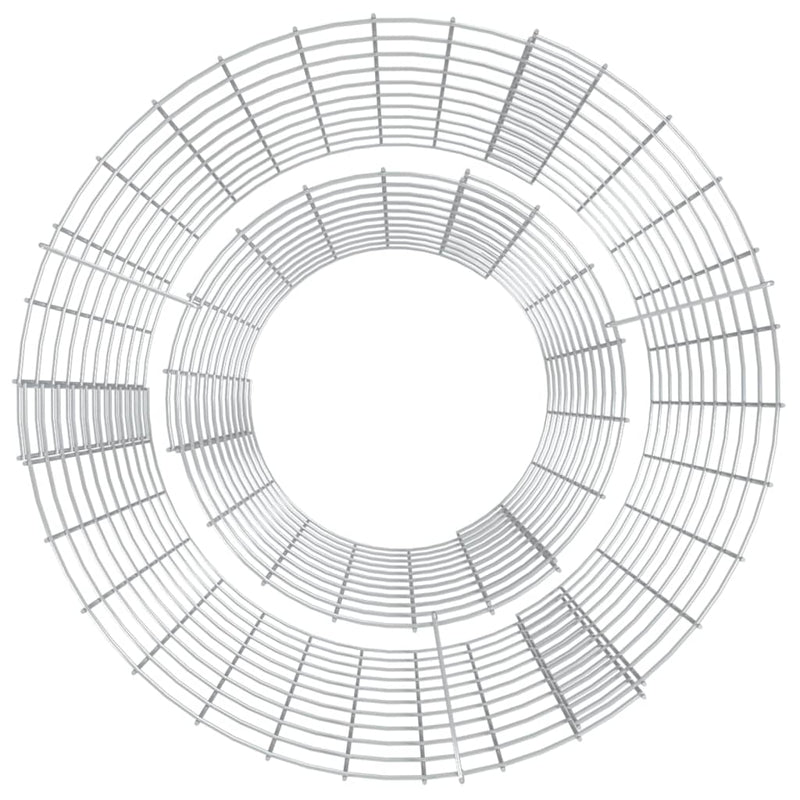 19.7" Gabion Fire Pit – Galvanized Iron for Durable Outdoor Heating