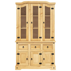 44.1x16.9x77.2 Solid Wood Highboard in Corona Brown