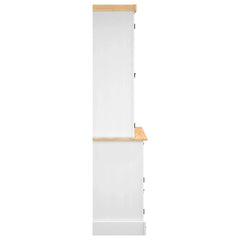 44.1x16.9x77.2 Highboard in White Solid Wood