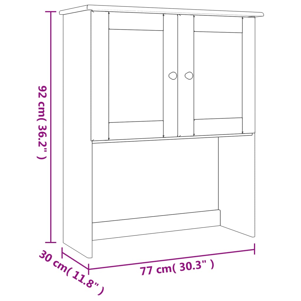 Dresser Top ALTA 30.3x11.8x36.2 Solid Wood Pine