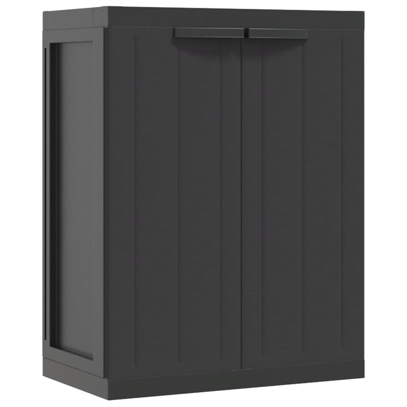 Outdoor Storage Cabinet Black 25.6x14.6x33.5 PP