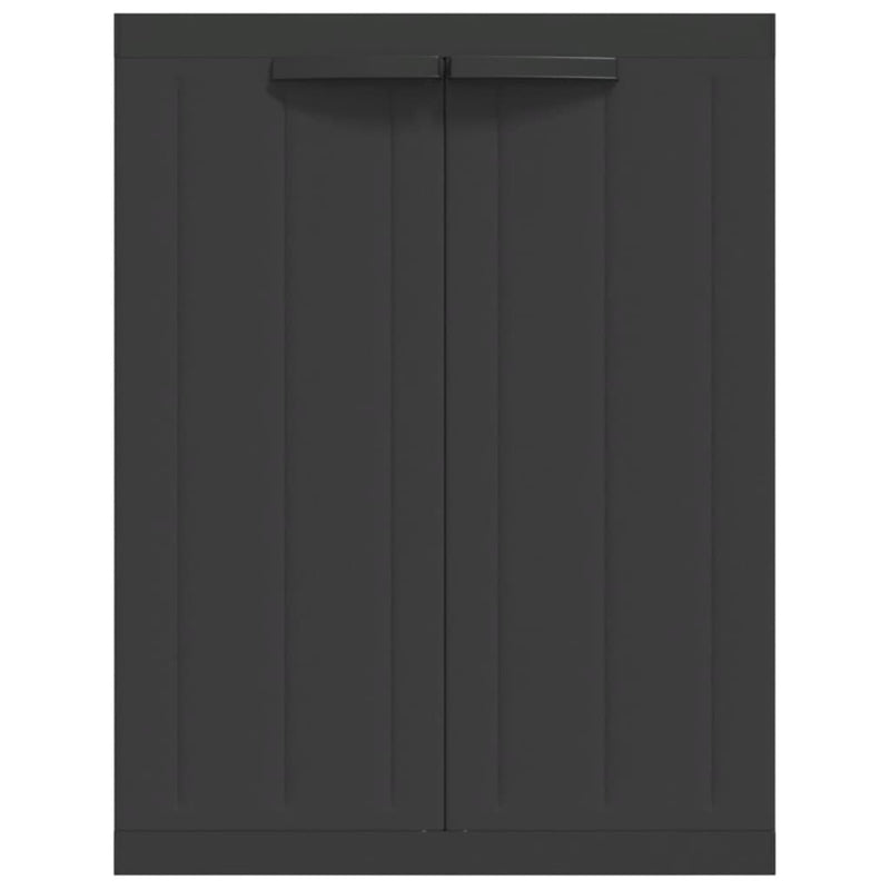 Outdoor Storage Cabinet Black 25.6x14.6x33.5 PP