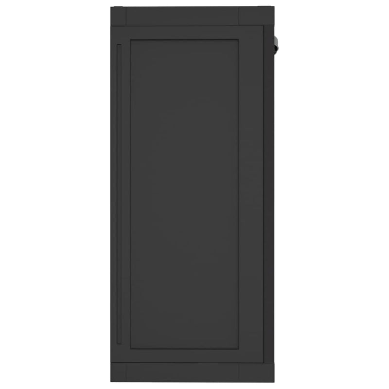 Outdoor Storage Cabinet Black 25.6x14.6x33.5 PP