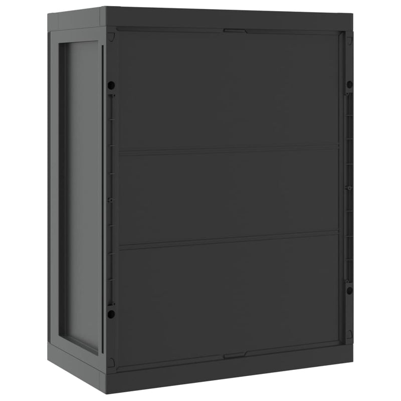 Outdoor Storage Cabinet Black 25.6x14.6x33.5 PP