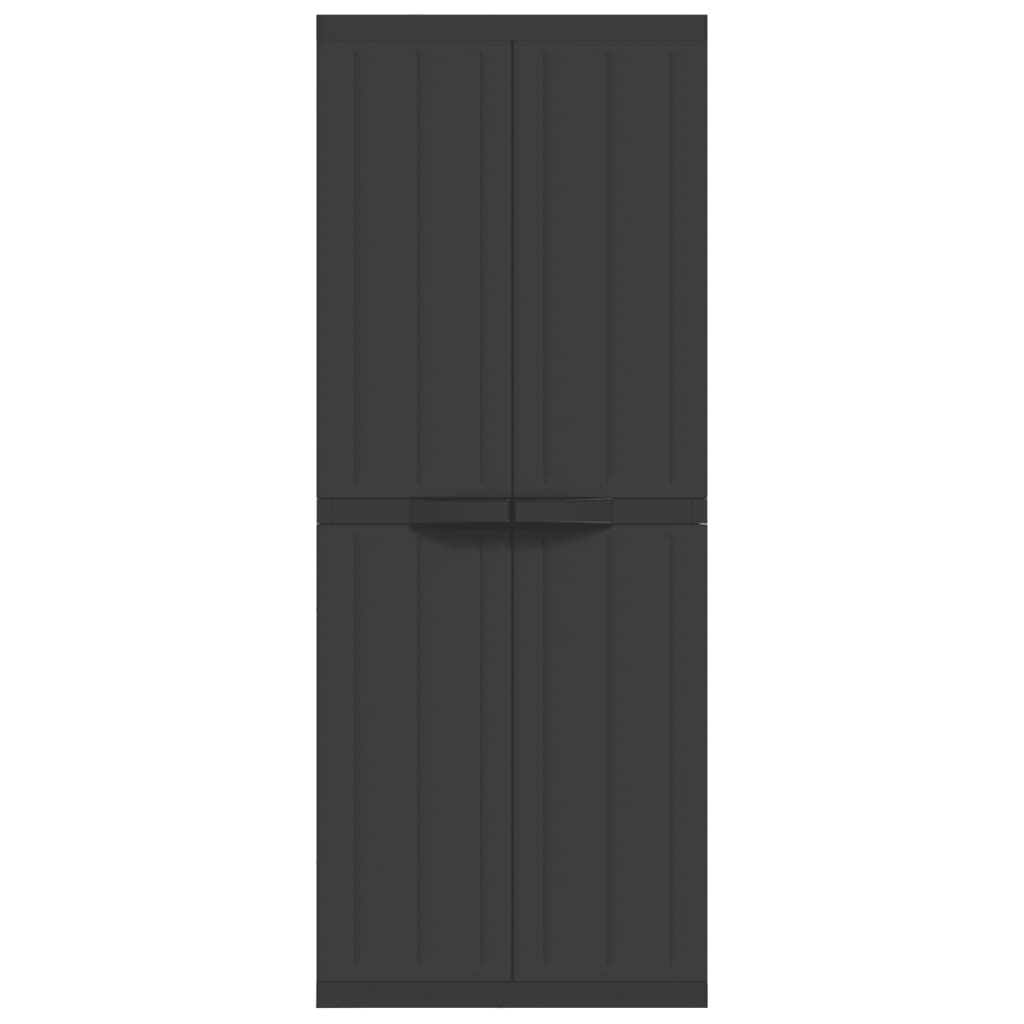 Black Outdoor Storage Cabinet 25.6x14.6x65 PP