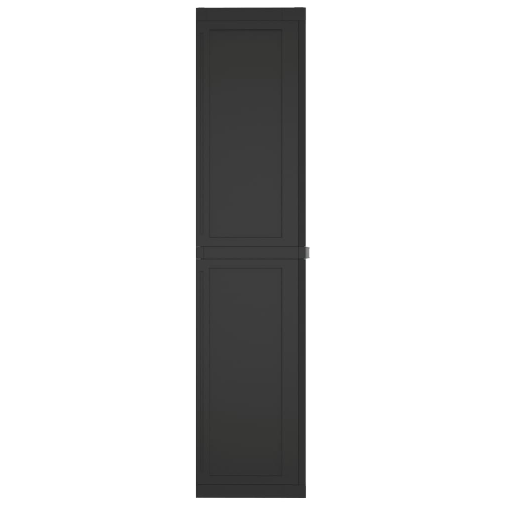 Black Outdoor Storage Cabinet 25.6x14.6x65 PP