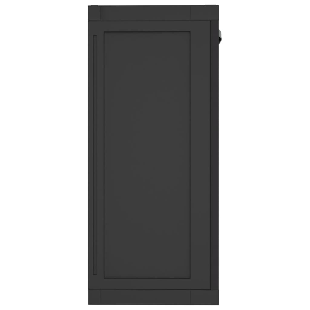 Black PP Outdoor Storage Cabinet 38.2x14.6x33.5