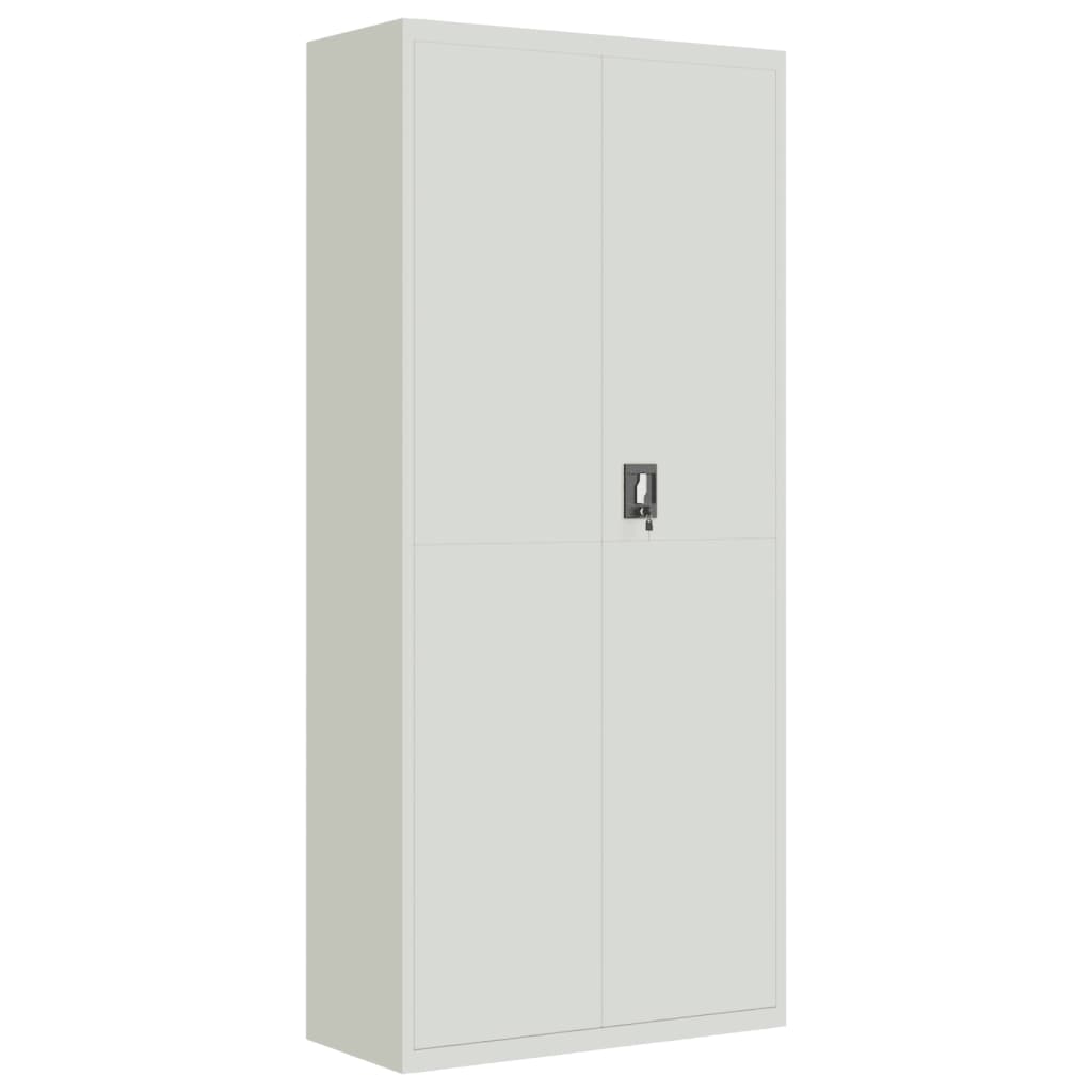 File Cabinet Light Gray 35.4x15.7x78.7 Steel