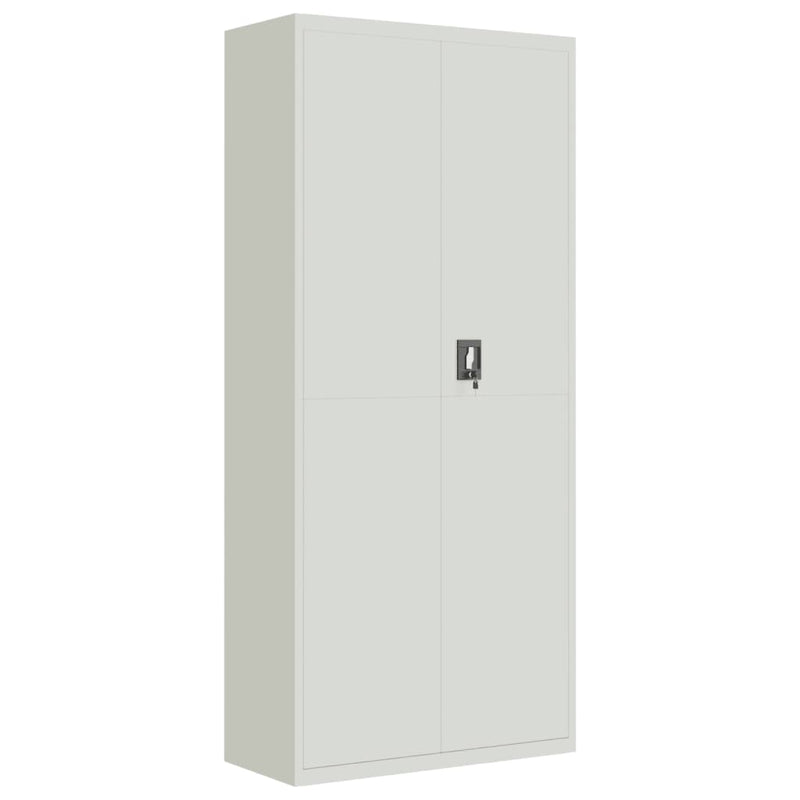 File Cabinet Light Gray 35.4x15.7x78.7 Steel