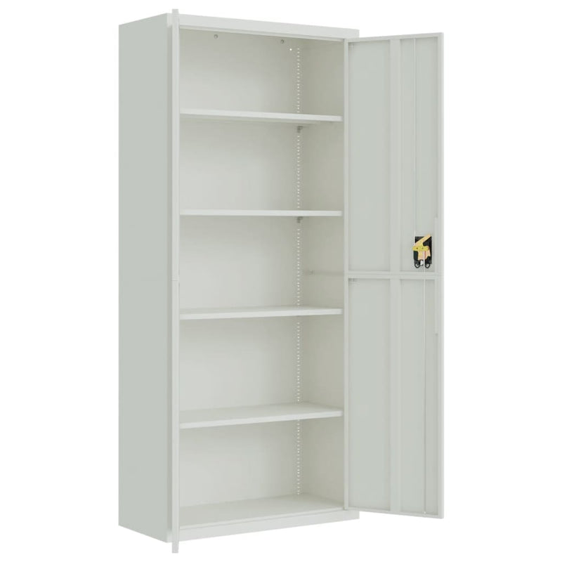 File Cabinet Light Gray 35.4x15.7x78.7 Steel