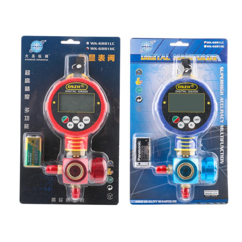 Refrigerant Pressure Gauge Set WK-6881HC/LC Digital Display Electronic LCD Air Conditioner