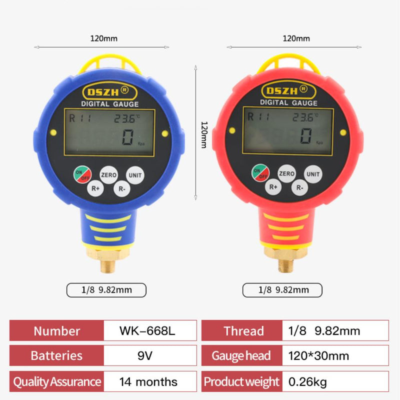 Refrigerant  Pressure Gauge WK-6881H/L WK-6881HC/LC Single Meter Digital Display Electronic LCD Air Conditioner