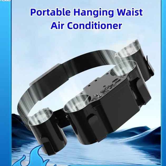 Dual Air Conditioning 4-Fan Waist Fan Wearable Air Conditioner With Power Bank