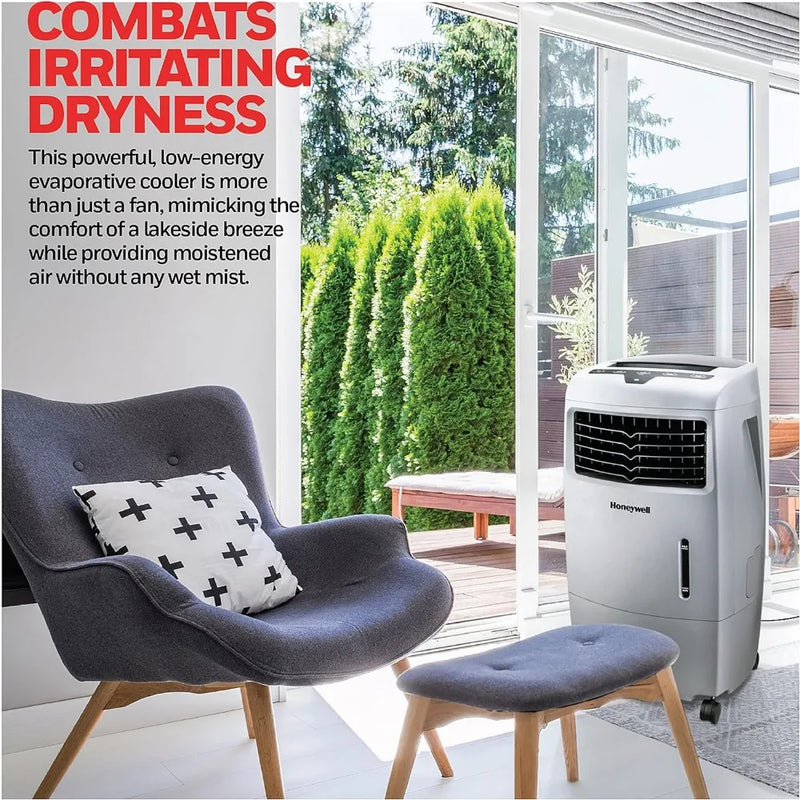 Portable Air Conditioner 500 CFM Indoor Outdoor Evaporative Cooler Fan Humidifier with Remote Control Gray