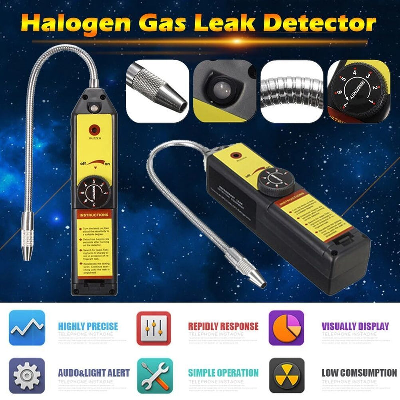 Leak Detector Freon CFC HFC Halogen Gas Refrigerant Air Monitor Conditioning R22a R134a