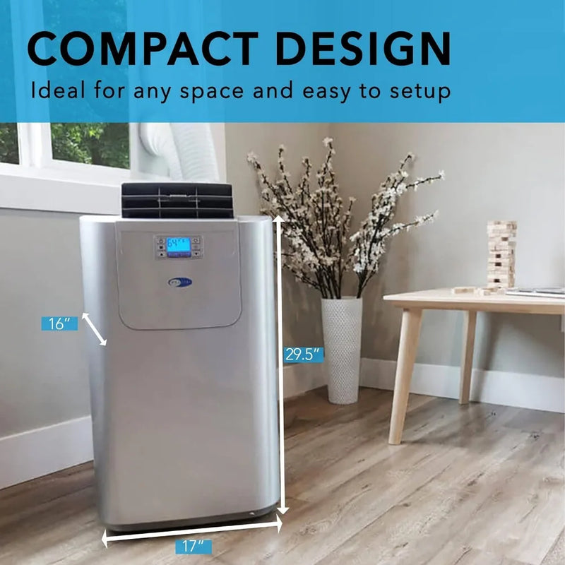 Portable Air Conditioner 12,000 (7,000 BTU SACC) Elite Dual Hose Dehumidifier Fan up to 400 sq ft Grey