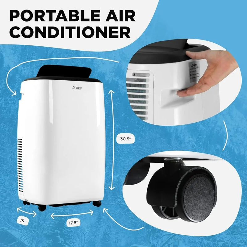 Portable Air Conditioner 12,000 BTU for Room 700 sq. ft Floor Standing AC Unit with Remote Control