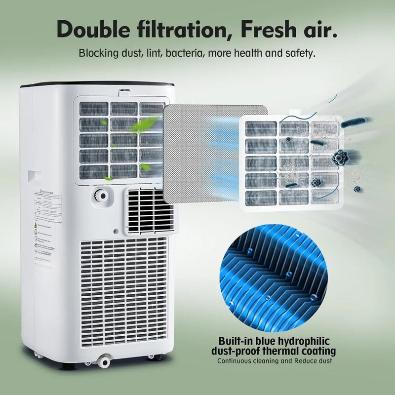 Portable Air Conditioner 10000BTU Wi-Fi Portable AC with Remote App Control 4-in-1 AC Unit for Room