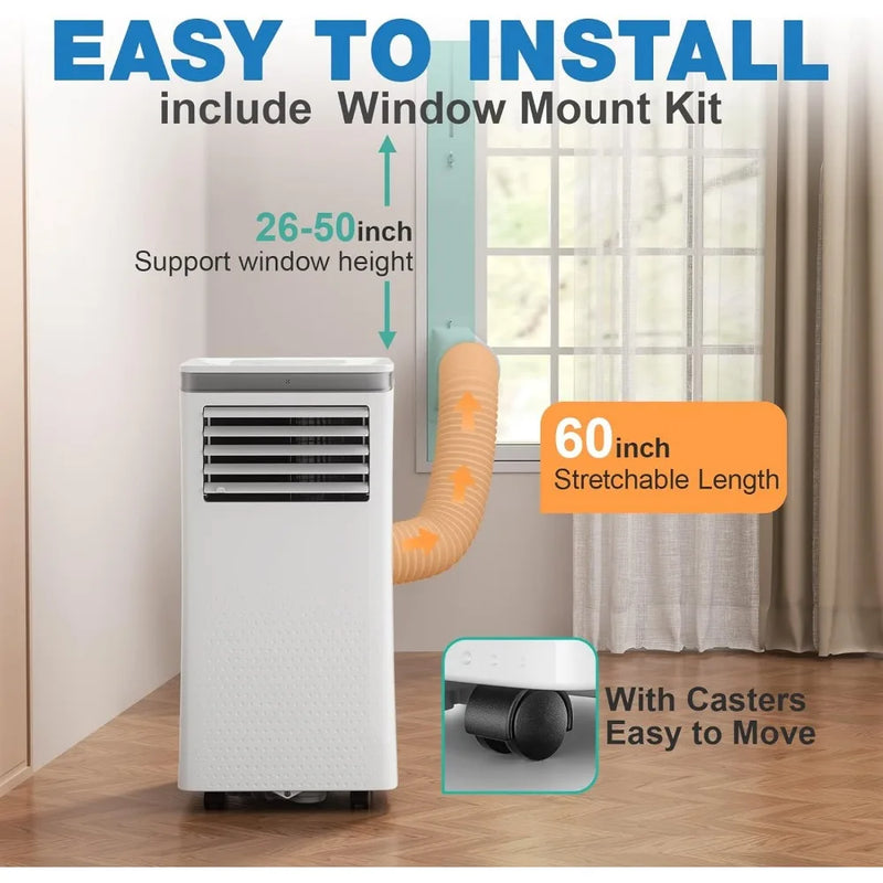 Portable Air Conditioner 8,000 BTU 3-in-1 AC Unit with Dehumidifier Cools up 450 sq. ft Energy Saving with ECO Mode