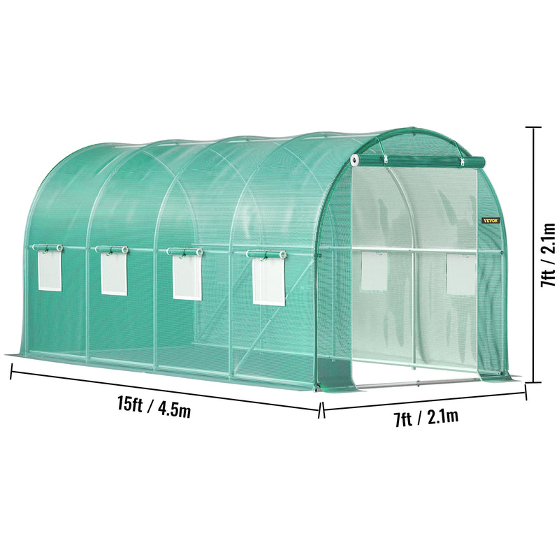 Walk-in Tunnel Greenhouse Galvanized Frame Waterproof Cover Greenhouses Cold Frames