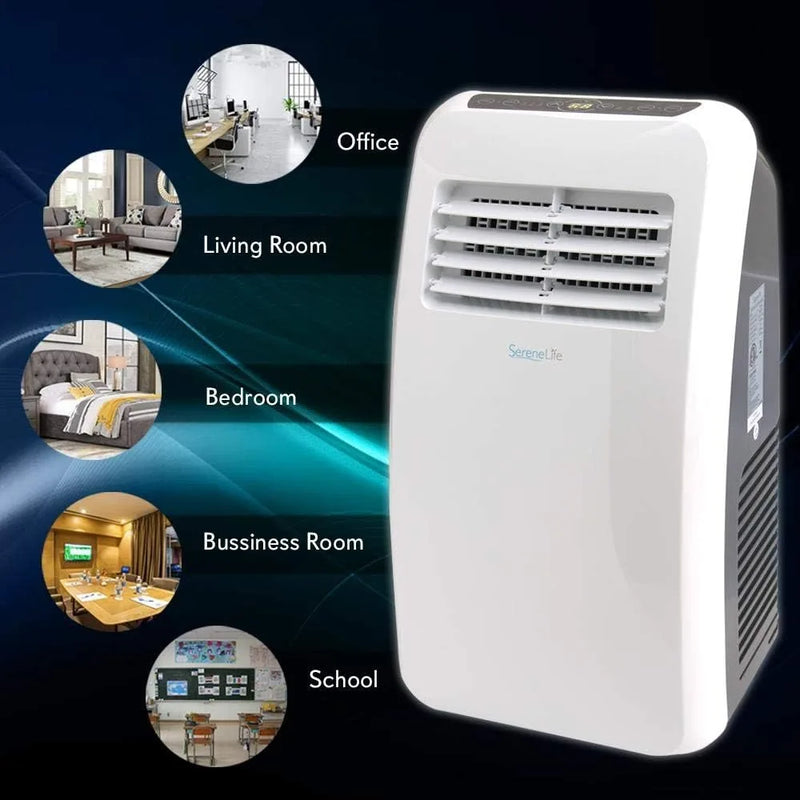 3-in-1 Portable Air Conditioner 8,000 BTU with Built-in Dehumidifier Fan Remote Control Complete Window Mount Exhaust Kit