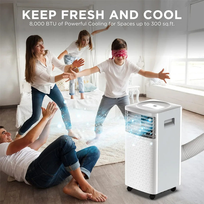 Portable Air Conditioner 3-in-1 Floor AC Unit Dehumidifier Fan for Rooms Remote Included