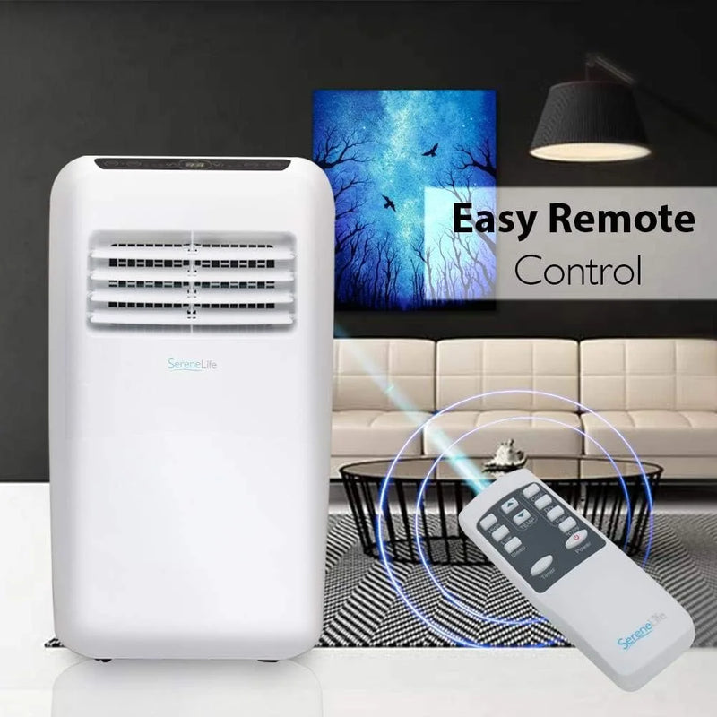 3-in-1 Portable Air Conditioner 10,000 BTU with Built-in Dehumidifier Fan Remote Control Complete Window Mount Exhaust Kit