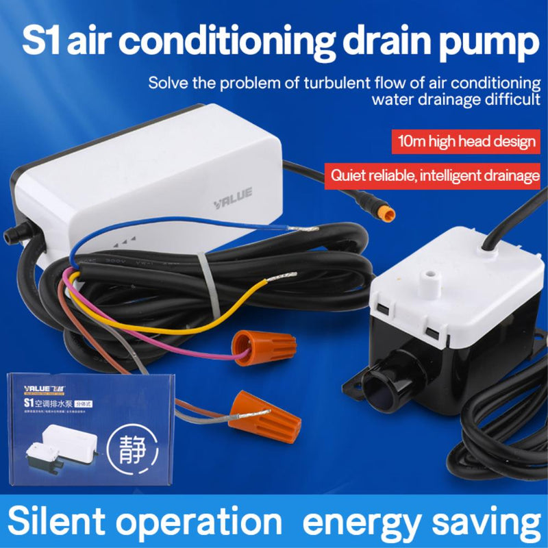 Drainage Pump S1 Split Type Air Conditioner Condensate Water Lifting Pump Silent Water Pump Fully Automatic Drain 10meters