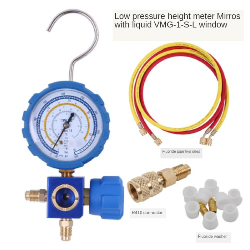 Refrigerant Pressure Gauge VMG-1 High and Low Pressure Single Meter Valve Refrigerant Fluoride Meter HVAC Tools