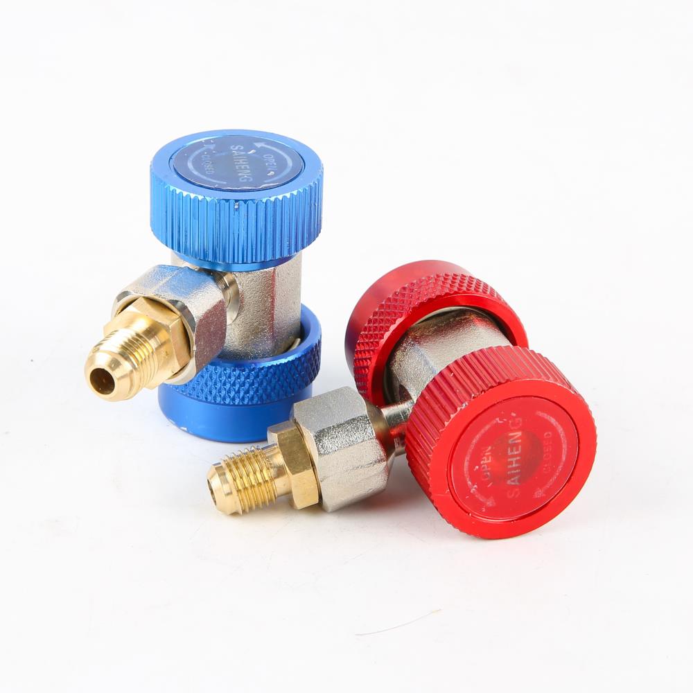 AC Diagnostic Manifold Gauge Set  R134A R22 Refrigerants with Acme Adapter and Can Tap  Automotive Car Air Conditioning