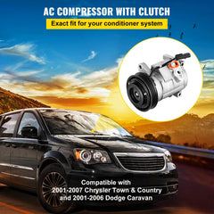 CO 29001C 5005440AA 4710522 0610043 Universal Air Conditioner AC Compressor for Grand Caravan Town & Country A/C Compressor 471-0522 77374 78374 97343 98343