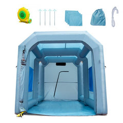 Inflatable Paint Booth, 13x10x9ft Inflatable Spray Booth, 950W High Powerful Blowers Spray Booth Tent, Car Paint Tent Air Filter System for Car Parking Tent Workstation Motorcycle Garage