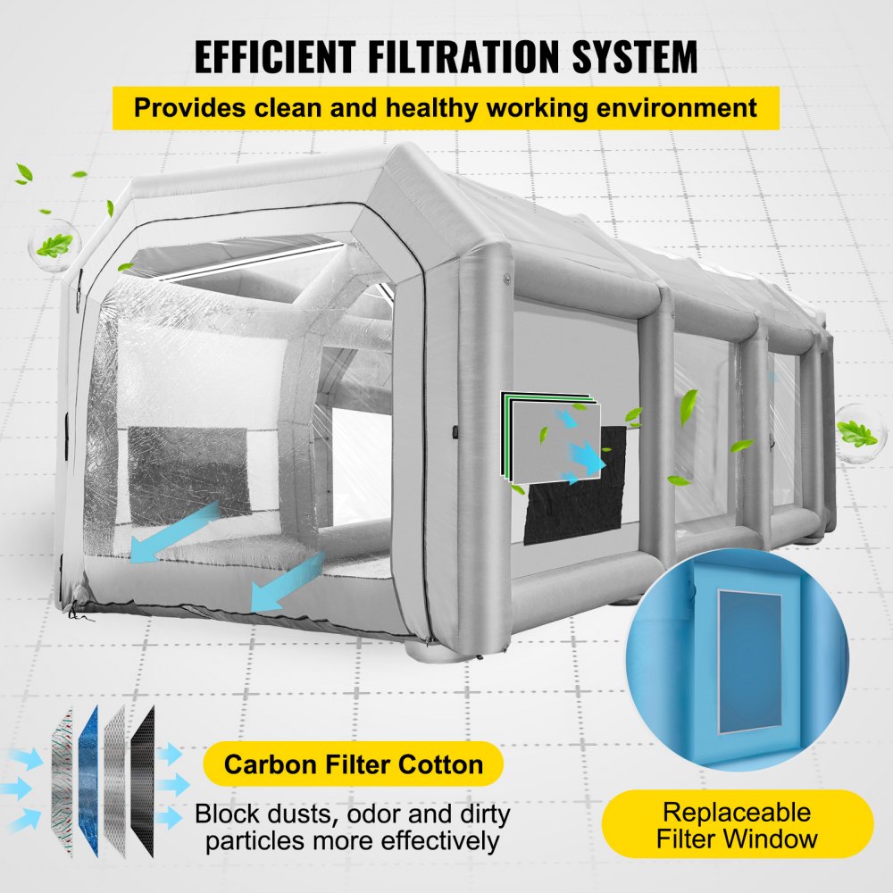 39.4x16.4x13.1ft Inflatable Spray Booth Custom Tent Paint Booth Inflatable