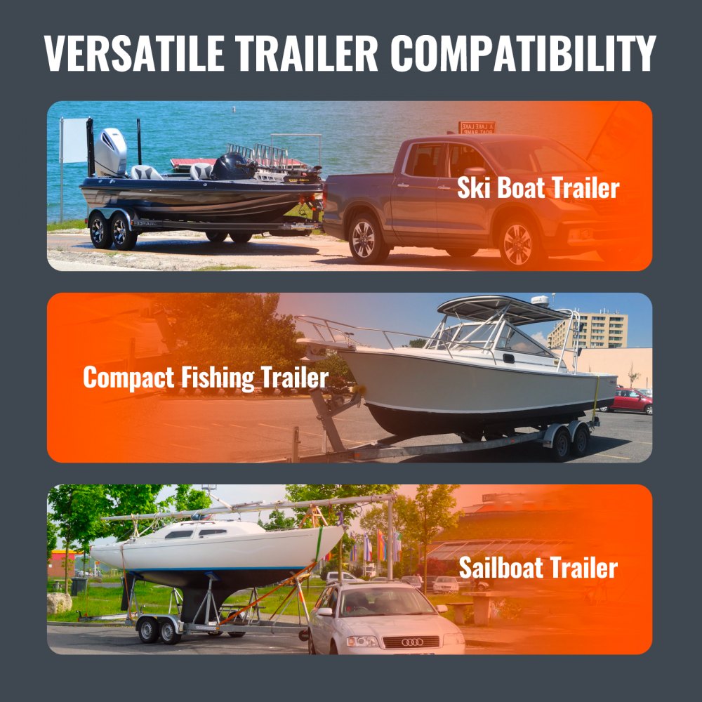 Boat Trailer Guide, 43” Adjustable Design Trailer Guide Poles, 2PCS Rustproof Galvanized Steel Trailer Guide, Trailer Guides with PVC Pipes, for Ski Boat, Fishing Boat or Sailboat Trailer