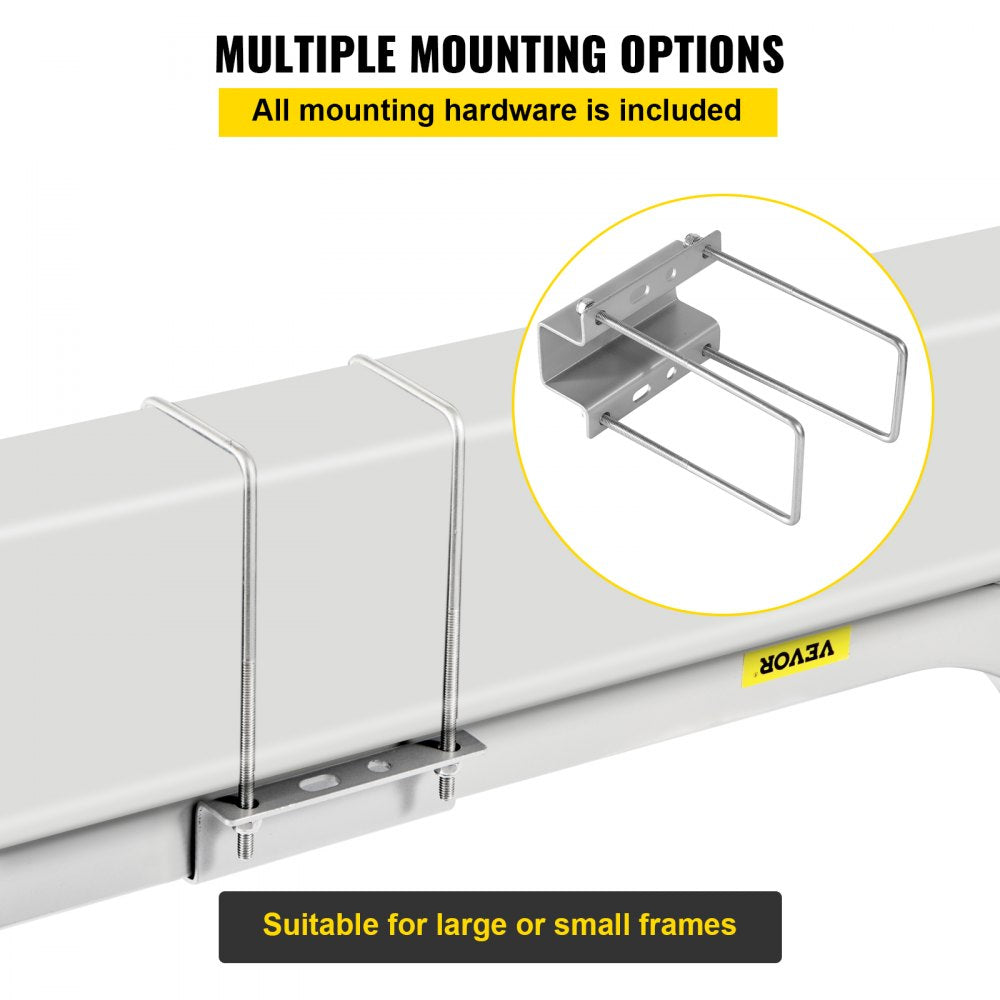 Boat Trailer Guide-ons, 46", One Pair Aluminum Trailer Guide ons, Rust-Resistant Trailer Guides with Adjustable Width, Mounting Parts Included, for Ski Boat, Fishing Boat or Sailboat Trailer