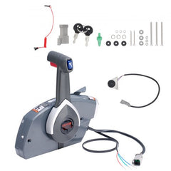 Boat Throttle Control, 5006180 Side-Mounted Outboard Remote Control Box for Evinrude Johnson, Marine Throttle Control Box with Power Trim Switch and Lanyard