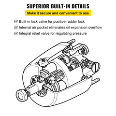 Helm Outboard Hydraulic Steering Pump 300 HP Hydraulic Pump HH5271-3 for Cruisers Runabouts Boats