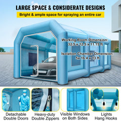 39.3x16.4x13.1Ft Inflatable Spray Booth Custom Tent Paint Booth Inflatable