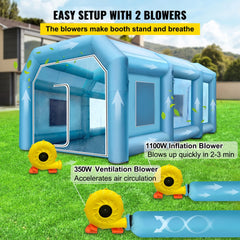 39.3x16.4x13.1Ft Inflatable Spray Booth Custom Tent Paint Booth Inflatable