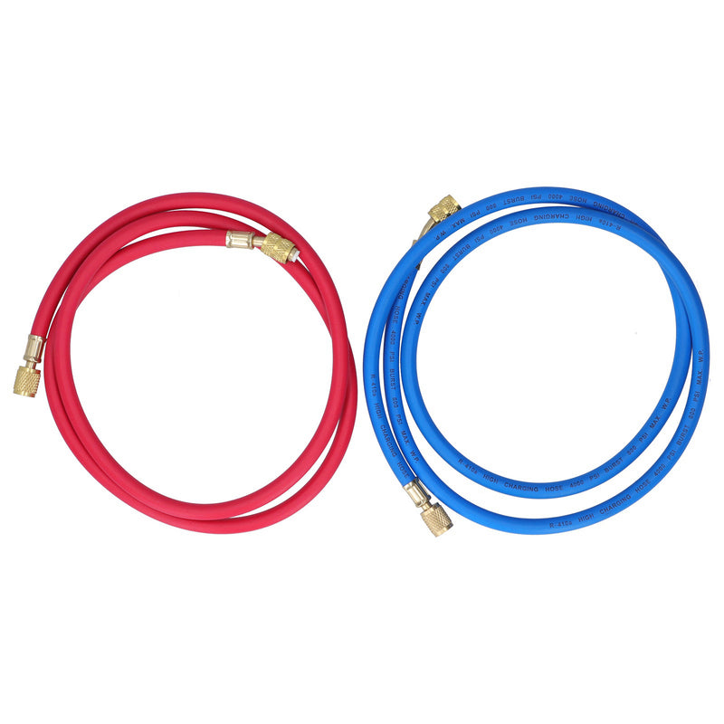 Refrigerant Charging Hose Fluoride Adding Tube Car Air Conditioning Repair Tool Car AccessoriesFor R410 2Pcs 1.5m