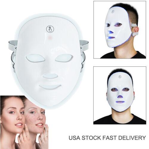 Light Therapy Facial Mask Photon - 7 Colors LED for Skin Rejuvenation, Anti-Wrinkles, Anti-Aging, and Beauty - Face and Neck Mask