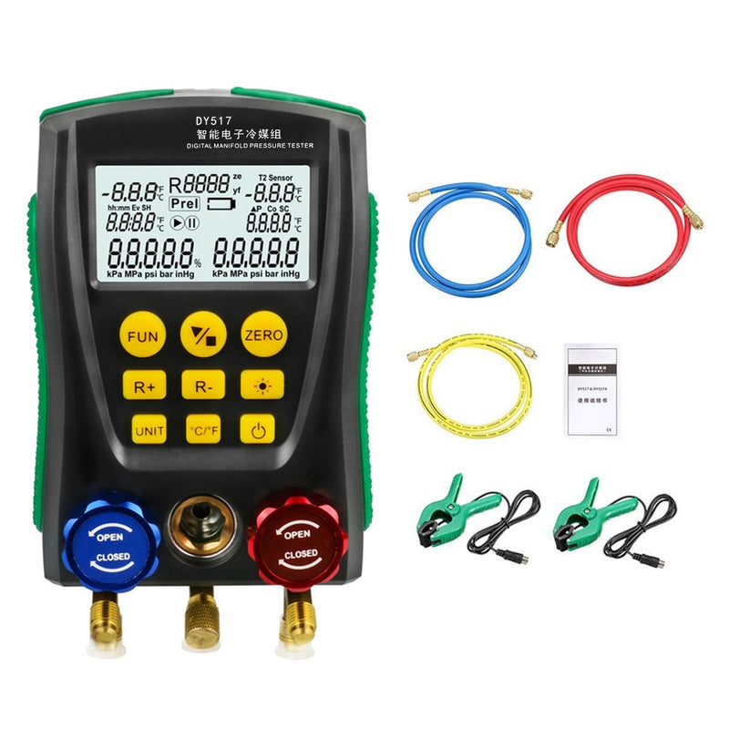 Refrigerant Meter HVAC Vacuum Pressure Temperature Leakage Tester