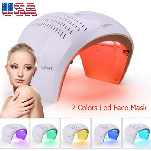 PDT Light Therapy Photon Facial Mask - 7 Colors for Acne Removal, Wrinkle Reduction, and Skin Rejuvenation