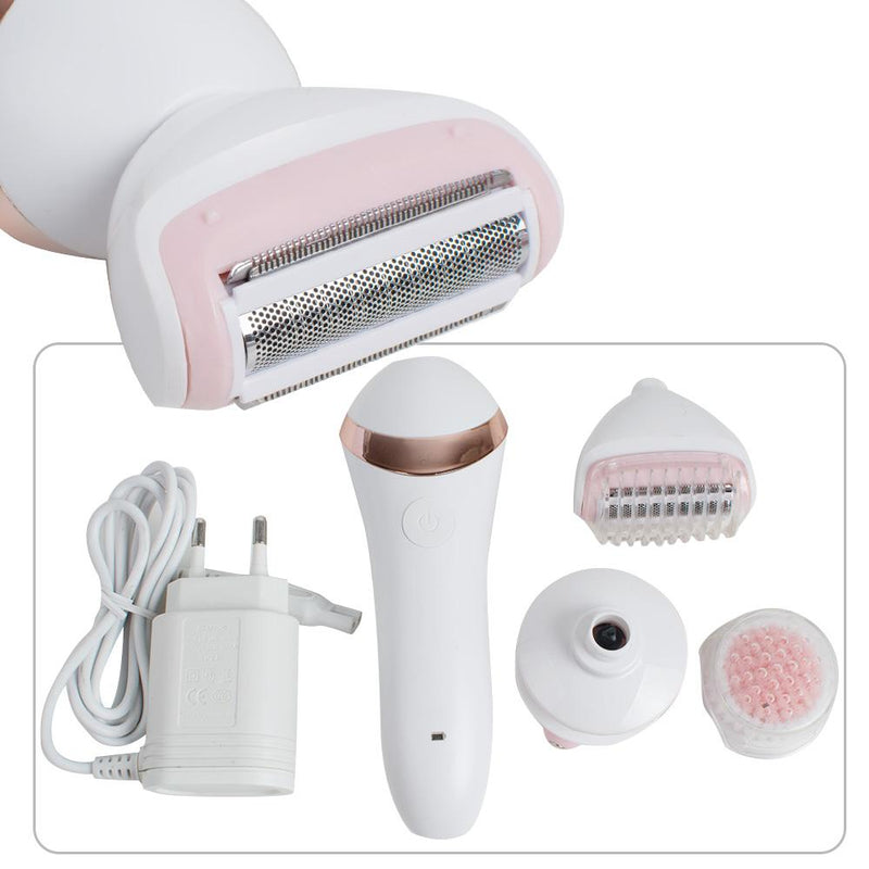 3-in-1 Waterproof Facial Cleansing Brush, Electric Lady Shaver, Massager for Body, Face, Leg, Arm and Hair Removal