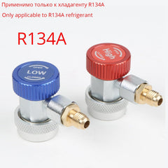 2pcs R134A H/L Auto Car Quick Coupler Connector Brass Adapters Air Conditioning Refrigerant