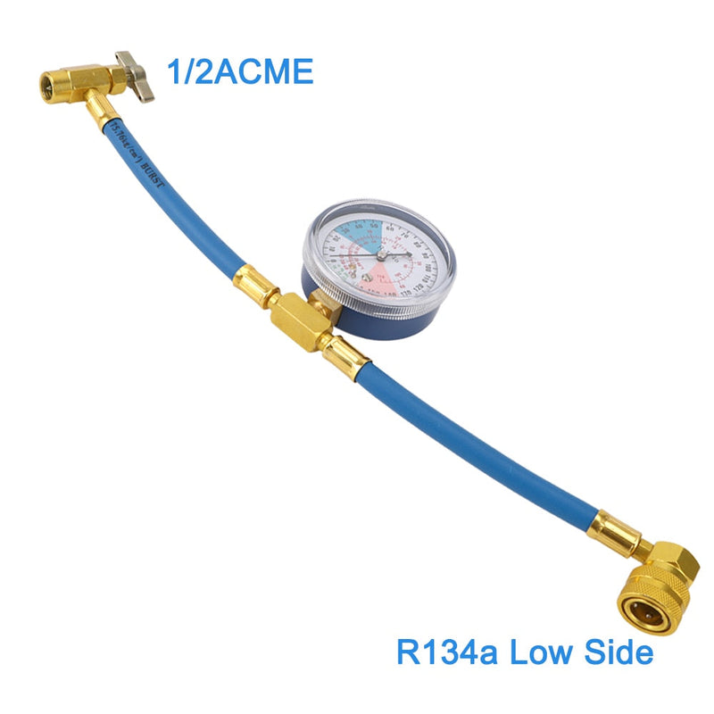 R134A Car Refrigerant Charging Pipe With Measuring Gauge Car Air Conditioner Tools