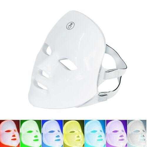 Light Therapy Facial Mask Photon - 7 Colors LED for Skin Rejuvenation, Anti-Wrinkles, Anti-Aging, and Beauty - Face and Neck Mask