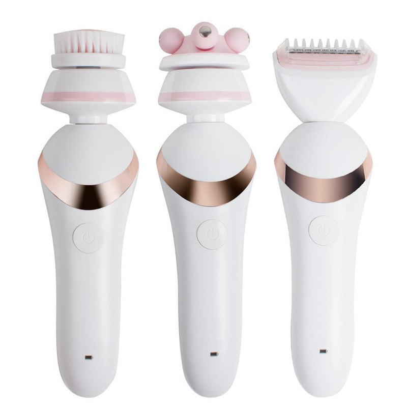 3-in-1 Waterproof Facial Cleansing Brush, Electric Lady Shaver, Massager for Body, Face, Leg, Arm and Hair Removal