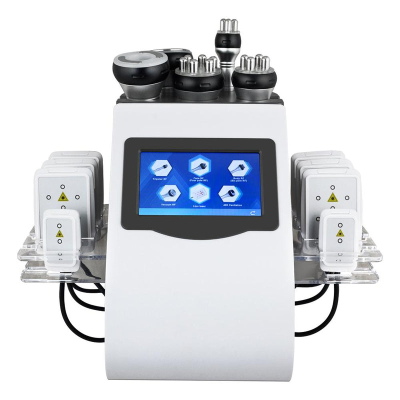 Slimming Beauty Instrument - 6 in1 Radio Skin Frequency, Ultrasonic 40k Cavitation & Vacuum