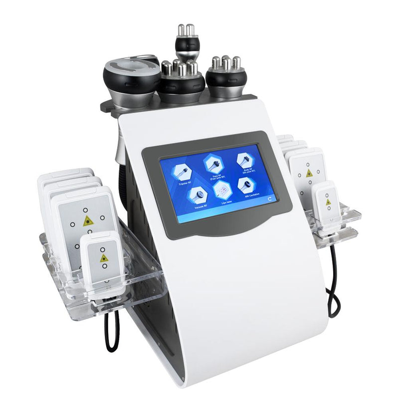 Slimming Beauty Instrument - 6 in1 Radio Skin Frequency, Ultrasonic 40k Cavitation & Vacuum